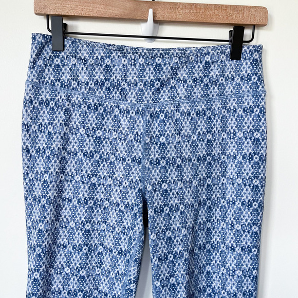 Gaiam Om Align Yoga Capri Leggings Womens Medium Blue Pilates Athleisure Active - Picture 8 of 12